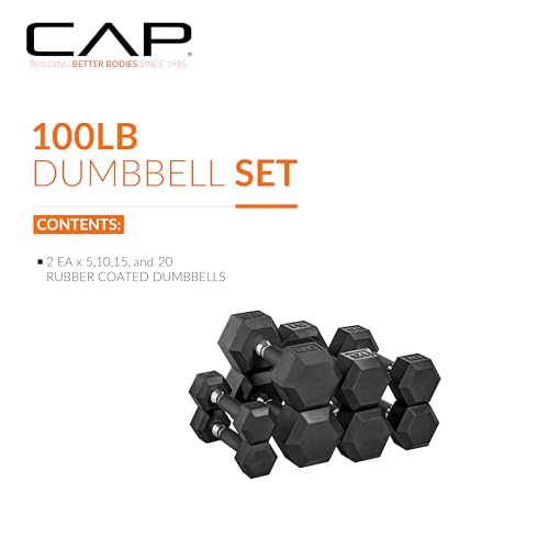CAP Barbell Coated Dumbbell Set for Home Gym Fitness Training
| CAP Barbell Coated Dumbbell Set for Muscle Building Wor