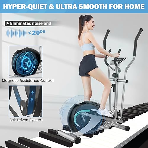Dripex Hyper-Quiet Magnetic Elliptical Trainer for Fitness & Cardio Workouts
| Dripex 6KG Flywheel Elliptical Machine w